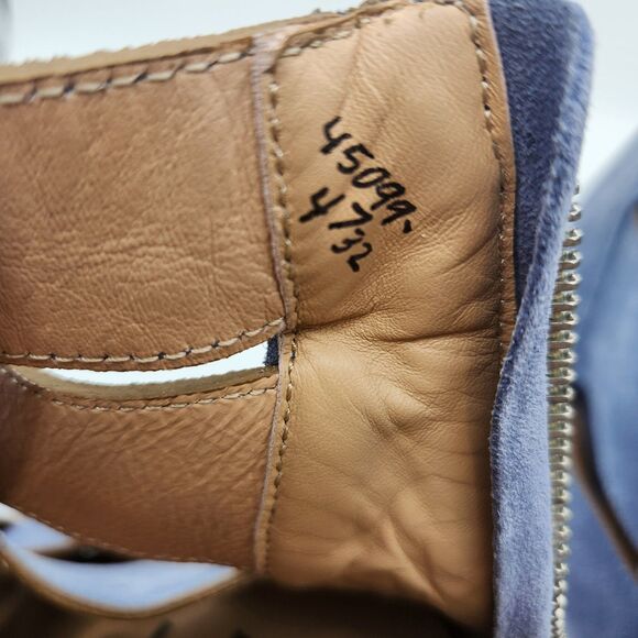 Free People Brayden Fisherman Bootie Boardwalk Blue western suede sz 39 US 8.5 - Picture 10 of 10